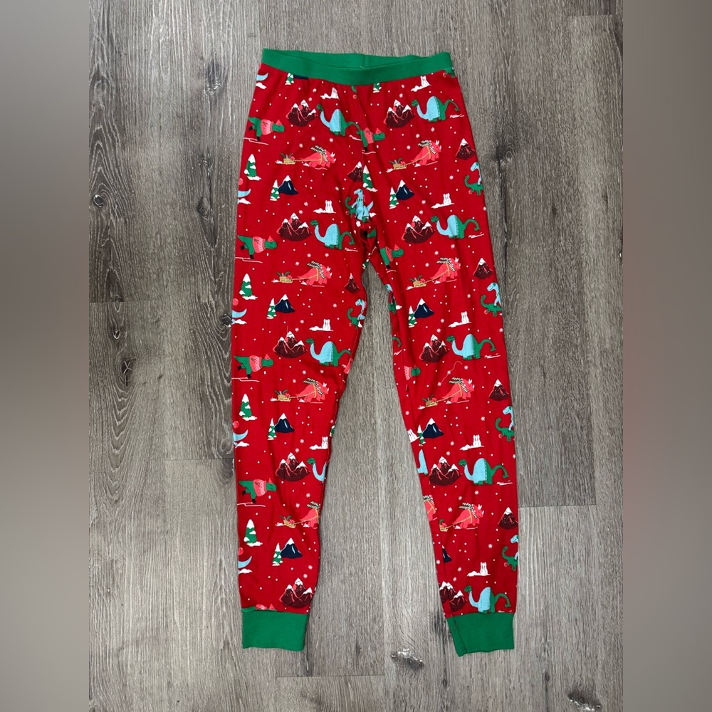 NEW! Wondershop Red and Green Dinosaur Pajama Bottoms Winter / Christmas